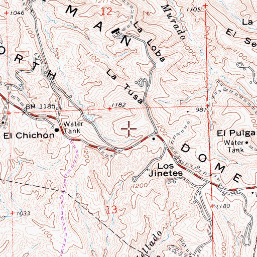 Topographic Map of North Dome, CA