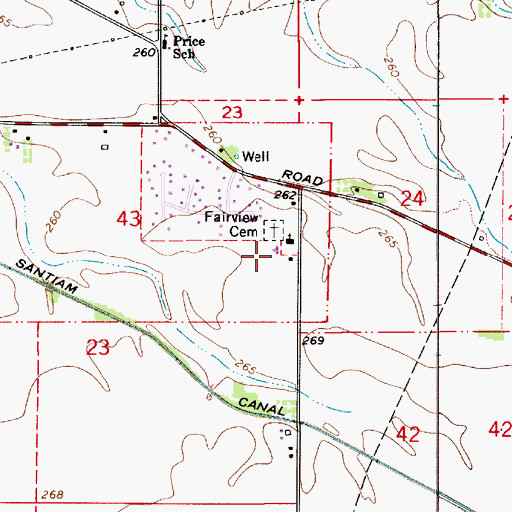 Topographic Map of Fairview Christian School, OR
