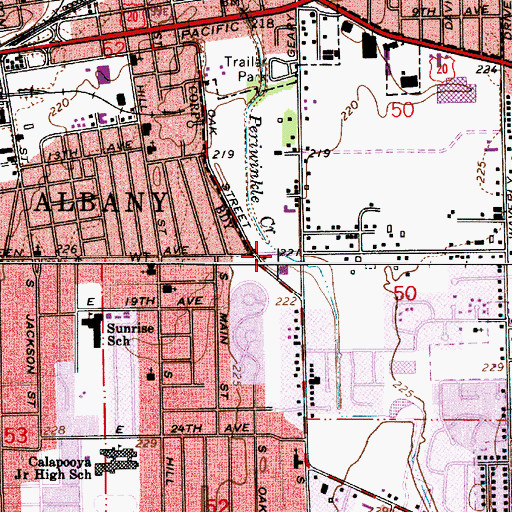 Topographic Map of Mid Valley Learning Center, OR