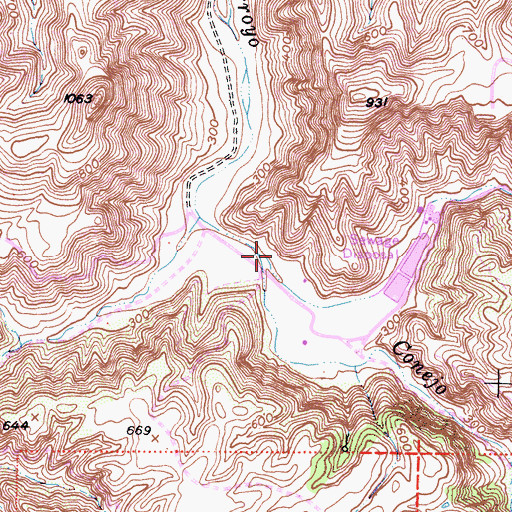 Topographic Map of North Fork Arroyo Conejo, CA