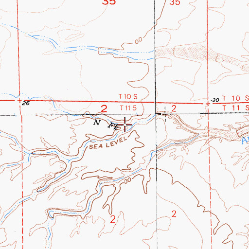 Topographic Map of North Fork Arroyo Salada, CA