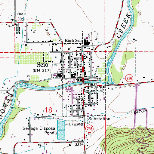 Topographic Map of Oregon Connections Academy, OR