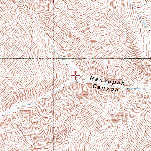 Topographic Map of North Fork Hanaupah Canyon, CA