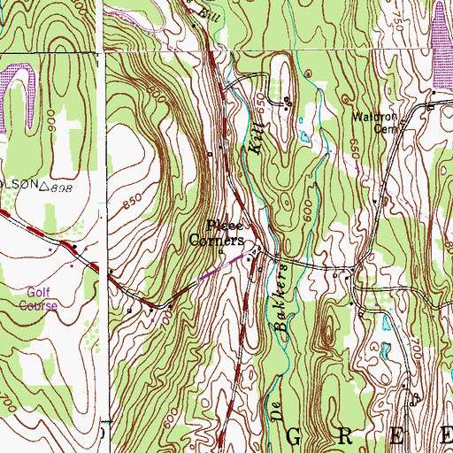 Topographic Map of School Number 12 (historical), NY