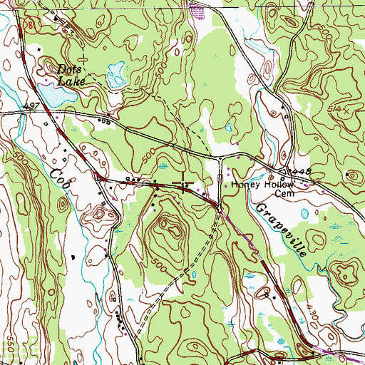 Topographic Map of School Number 2 (historical), NY