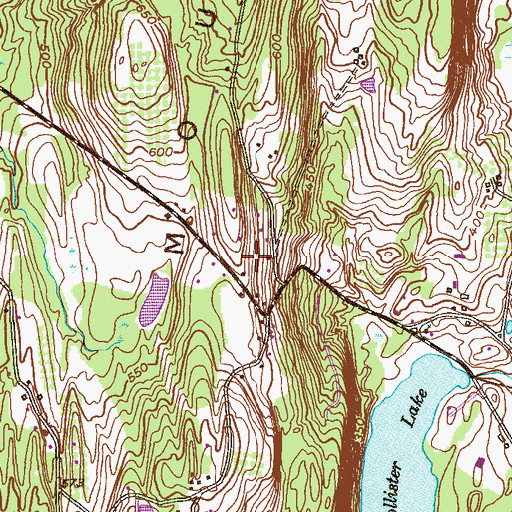 Topographic Map of School Number 3 (historical), NY