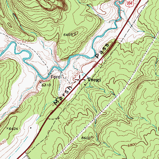 Topographic Map of Tsegi, AZ