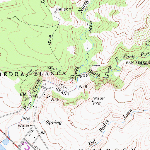 Topographic Map of North Fork Pico Creek, CA
