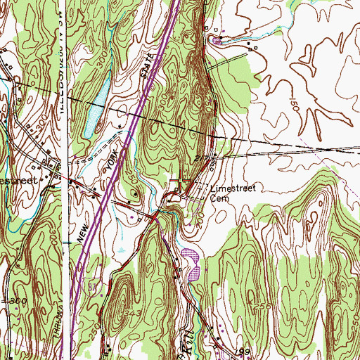 Topographic Map of School Number 4 (historical), NY