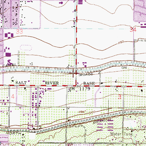 Topographic Map of Phoenix Fire Department Station 28, AZ
