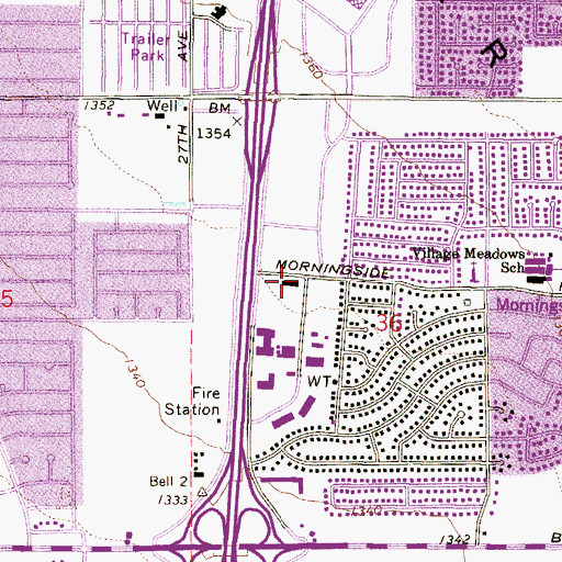 Topographic Map of Phoenix Fire Department Station 41, AZ