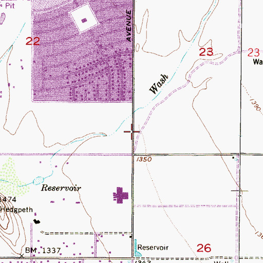 Topographic Map of Phoenix Fire Department Station 50, AZ
