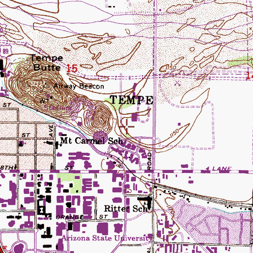 Topographic Map of Robson Family Player Facility, AZ