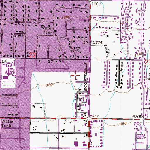 Topographic Map of Senior Horizons, AZ