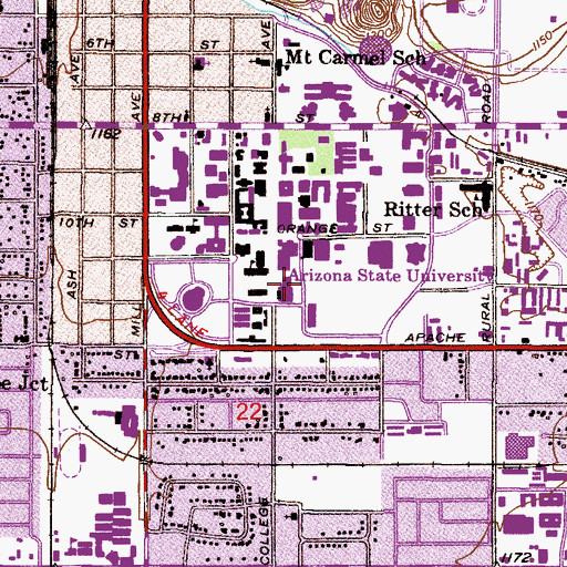 Topographic Map of Sun Angel Club House, AZ