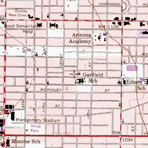 Topographic Map of Aim Right Ministries, AZ