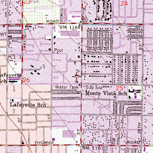Topographic Map of Aldersgate United Methodist Church, AZ