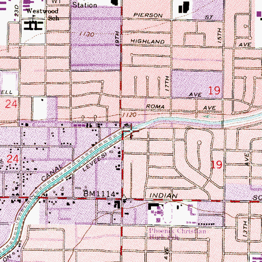Topographic Map of American Evangelical Lutheran Church, AZ