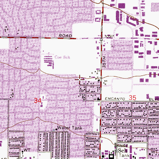 Topographic Map of Apostolic Assembly in the Faith of Jesus Christ Church, AZ