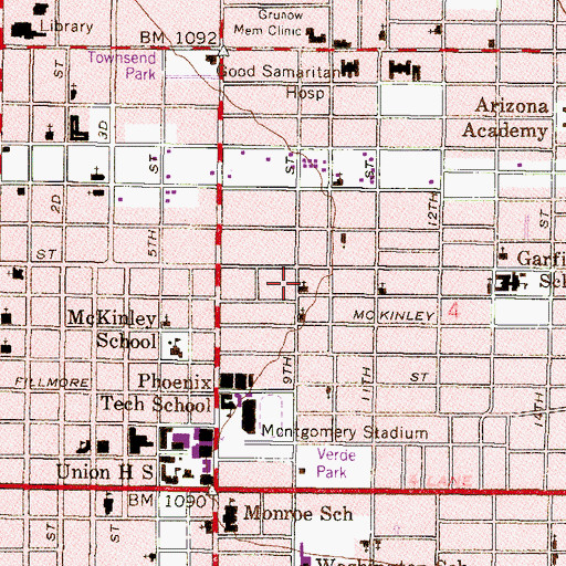 Topographic Map of Apostolic Assembly of Phoenix, AZ