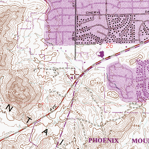 Topographic Map of Apostolic Christian Church of America, AZ