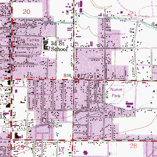 Topographic Map of Azusa World Ministries, AZ