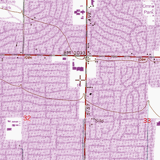 Topographic Map of Beacon Light Seventh Day Adventist Church, AZ