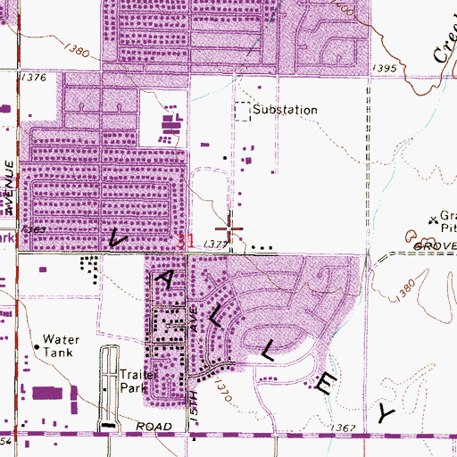 Topographic Map of Bell Gardens Assembly of God Church, AZ