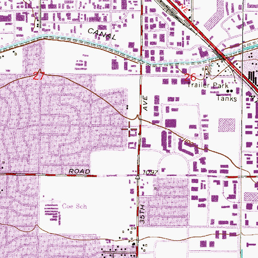 Topographic Map of Berean Baptist Church, AZ