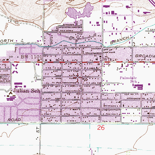 Topographic Map of First Pentecostal Church, AZ