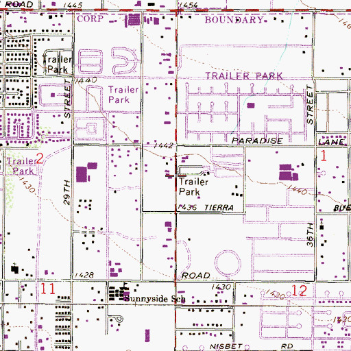 Topographic Map of First Southern Baptist Church of Paradise Valley, AZ