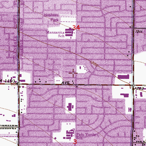 Topographic Map of Friends Church of Phoenix Evangelical, AZ