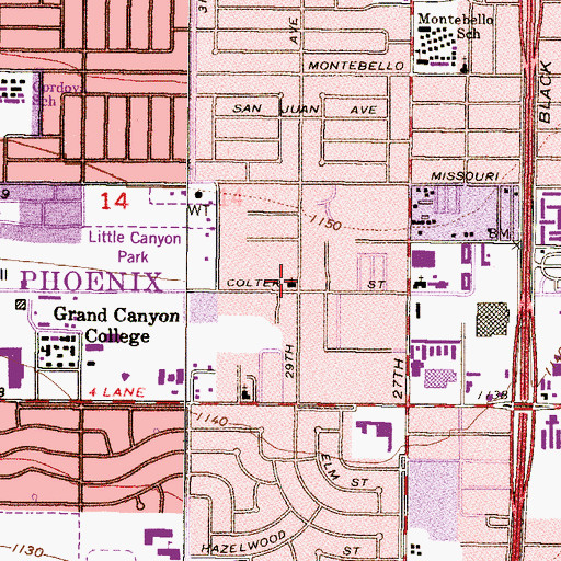 Topographic Map of Fuente De Vida Abundante, AZ
