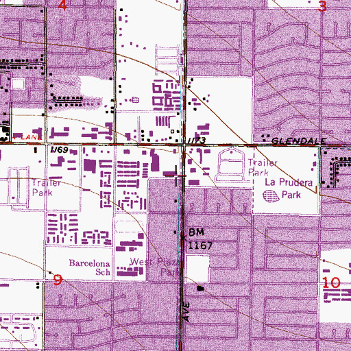 Topographic Map of Glendale Seventh Day Adventist Church, AZ