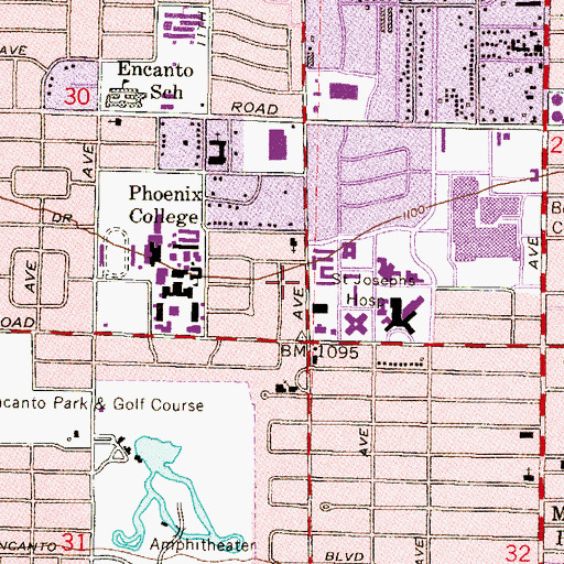 Topographic Map of Good Shepherd Lutheran Church, AZ