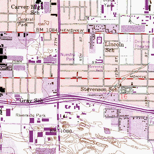 Topographic Map of Gospel Center Church, AZ