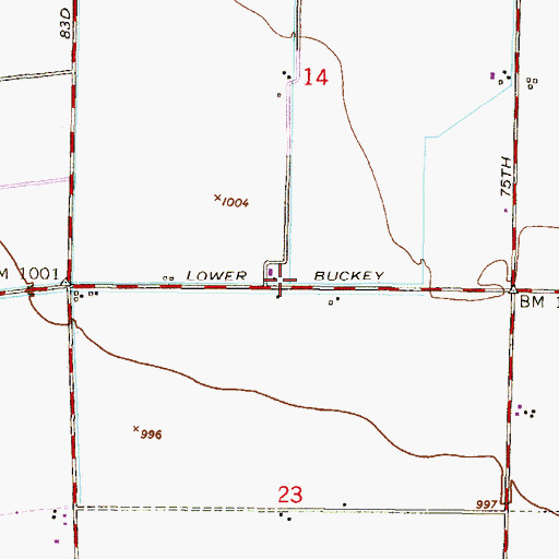 Topographic Map of Grace Walk Community Church, AZ