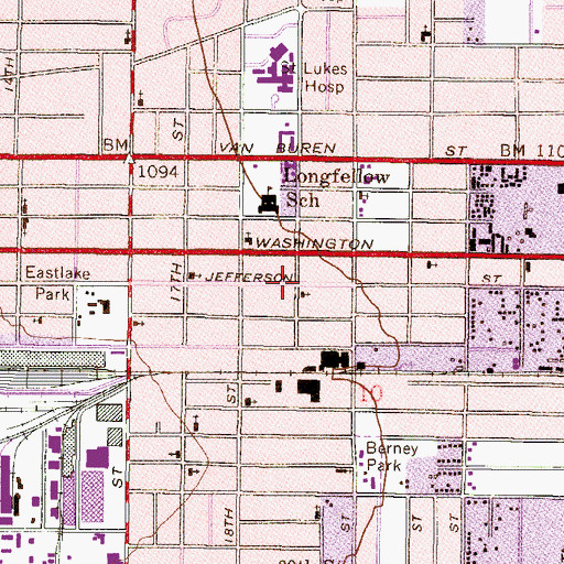 Topographic Map of Greater Friendship Baptist Church, AZ