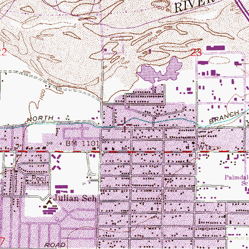 Topographic Map of Greater Saint Luke Powerhouse Memorial Church of God in Christ, AZ