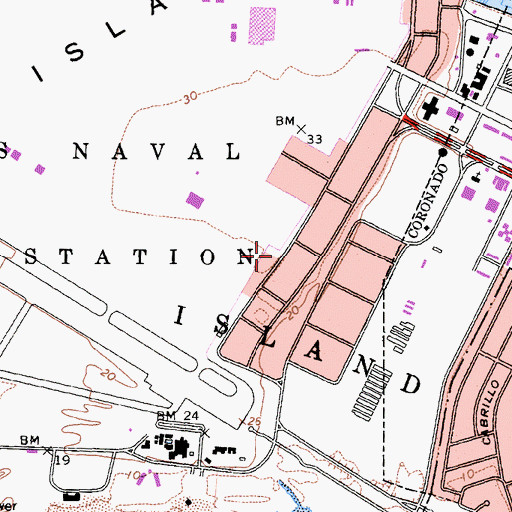 Topographic Map of North Island, CA