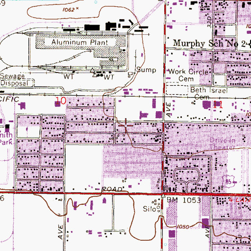Topographic Map of Iglesia Bautista Emanuel, AZ