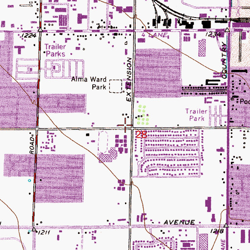 Topographic Map of Iglesia el Buen Pastor, AZ
