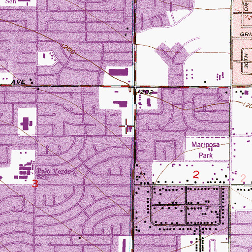 Topographic Map of Bethany Presbyterian Church, AZ