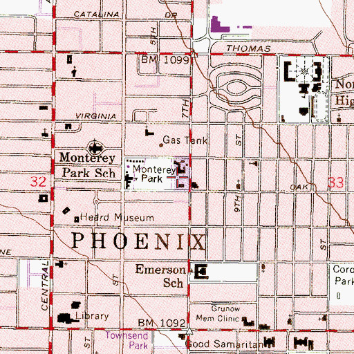Topographic Map of Bible Baptist Church, AZ