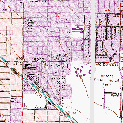 Topographic Map of Bible Fellowship Church, AZ