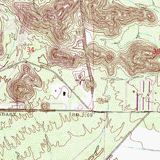 Topographic Map of Bridgeway Community Church, AZ