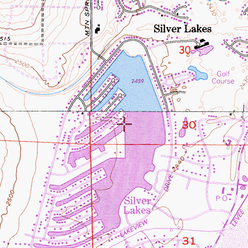 Topographic Map of North Lake, CA
