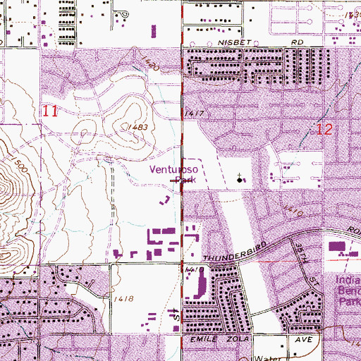 Topographic Map of Calvary Chapel of North Phoenix, AZ