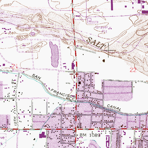Topographic Map of Casa de Oracion Tratados Las Naciones, AZ