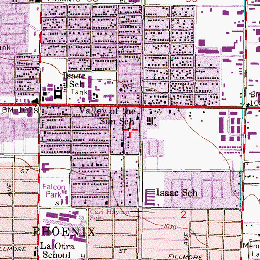 Topographic Map of Centro Cristiano Alfa y Omega, AZ